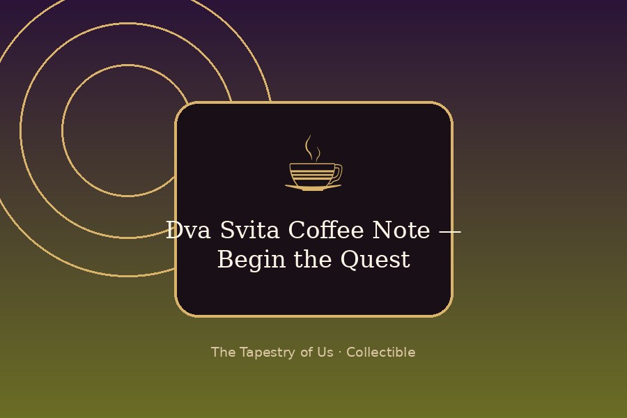 Dva Svita Coffee Note — Begin the Quest