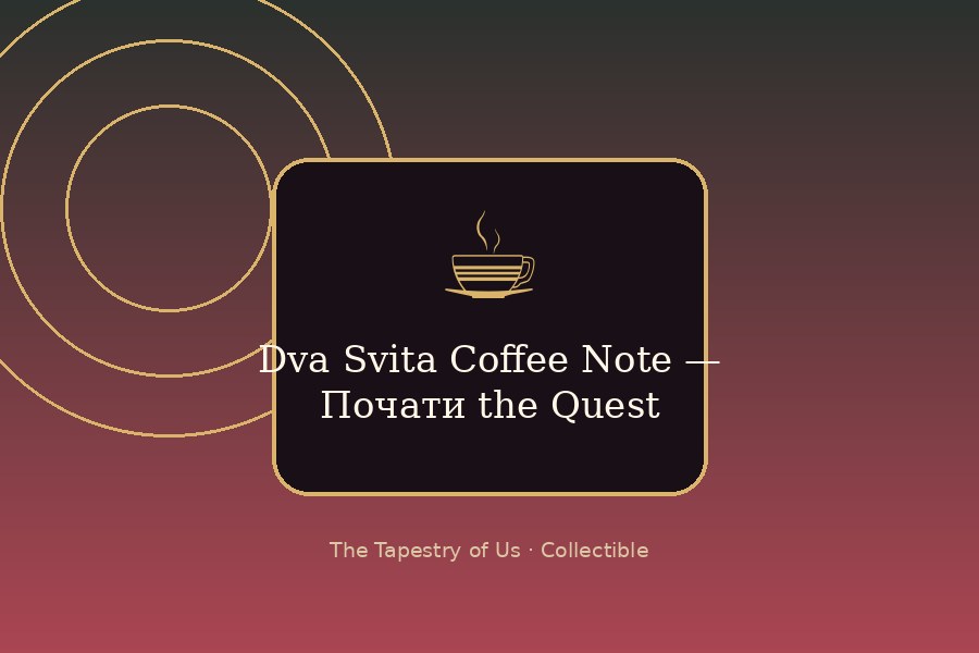 Dva Svita Coffee Note — Почати the Quest