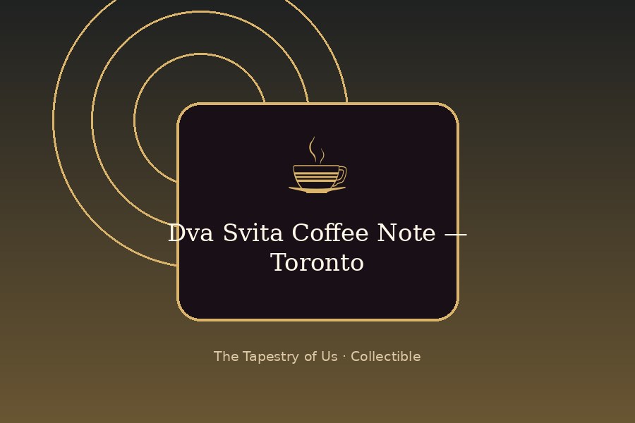 Dva Svita Coffee Note — Toronto