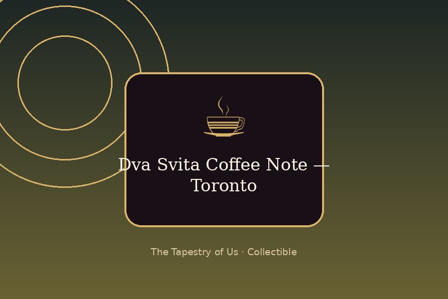 Dva Svita Coffee Note — Toronto