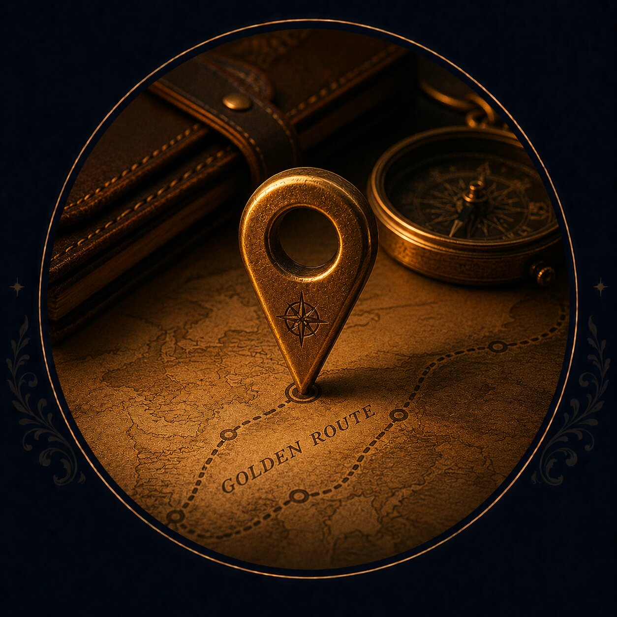 Golden Route Pin