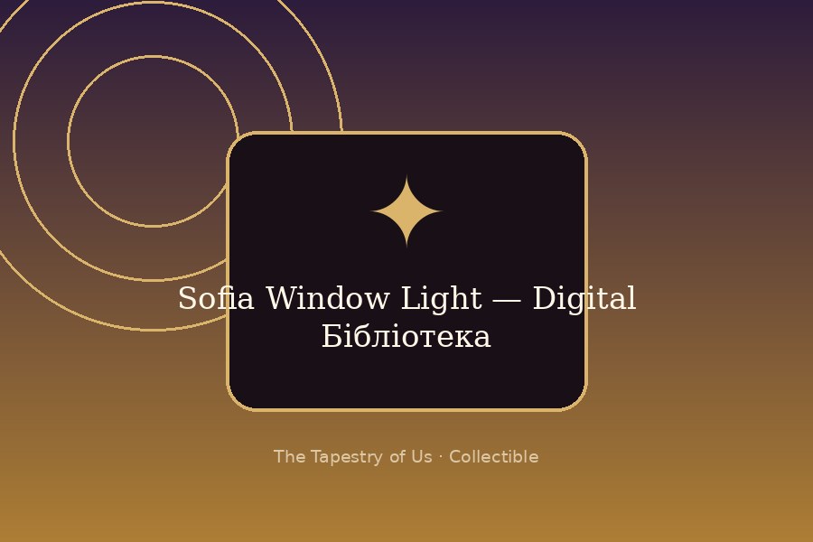 Sofia Window Light — Digital Library
