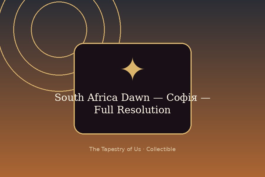 South Africa Dawn — Sofia — Full Resolution