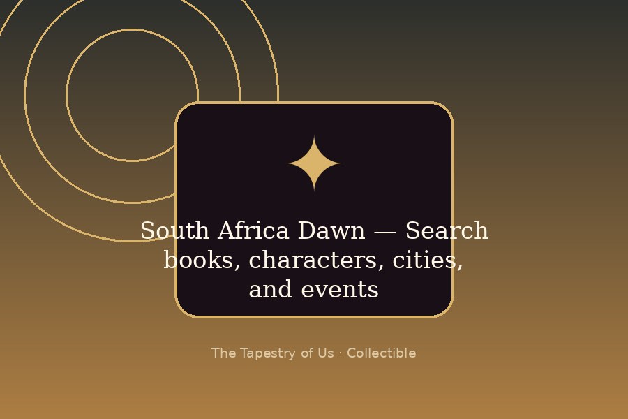 South Africa Dawn — Search books, characters, cities, and events