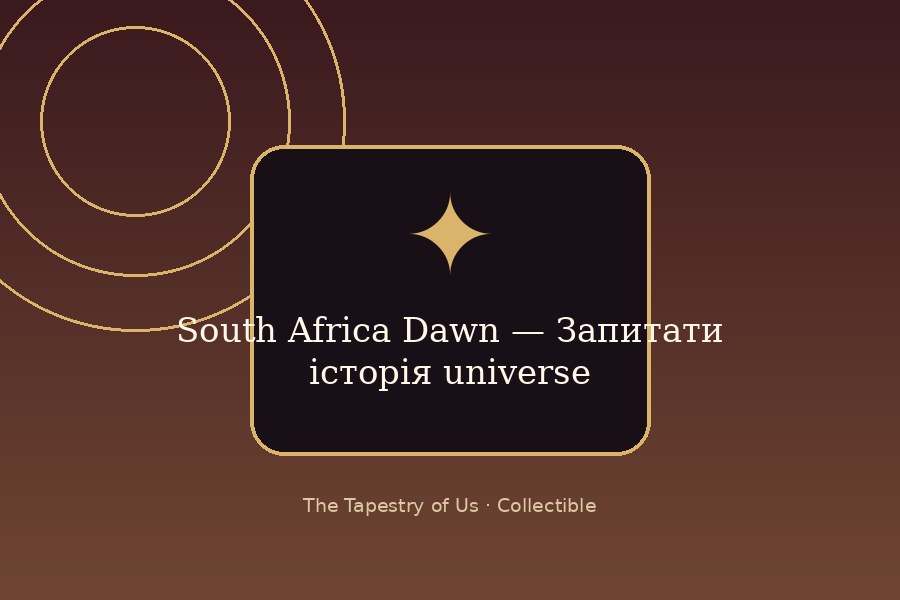South Africa Dawn — Запитати історія universe