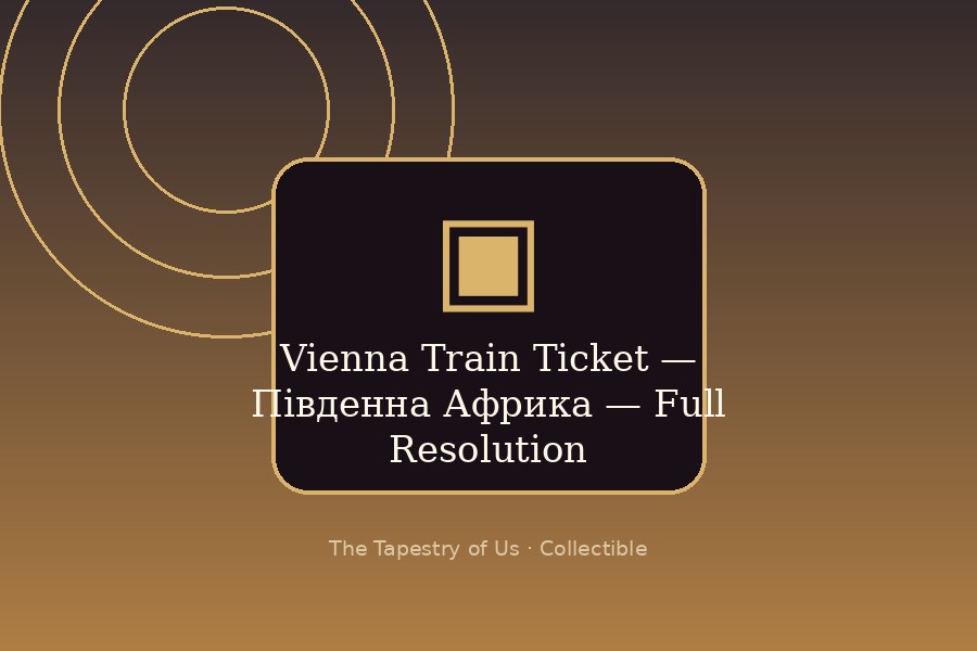 Vienna Train Ticket — South Africa — Full Resolution