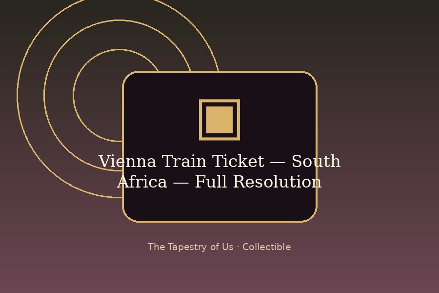 Vienna Train Ticket — South Africa — Full Resolution