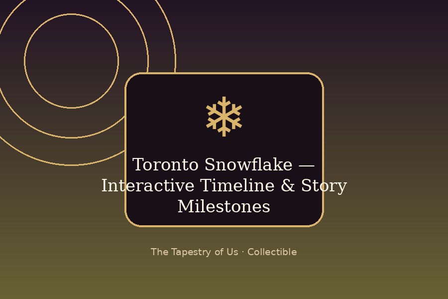 Toronto Snowflake — Interactive Timeline & Story Milestones