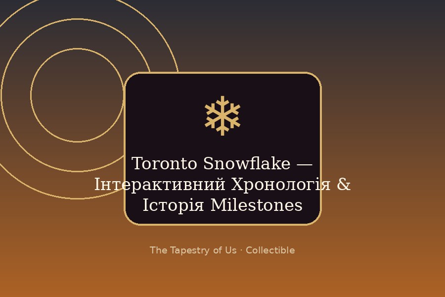 Toronto Snowflake — Інтерактивний Хронологія & Історія Milestones