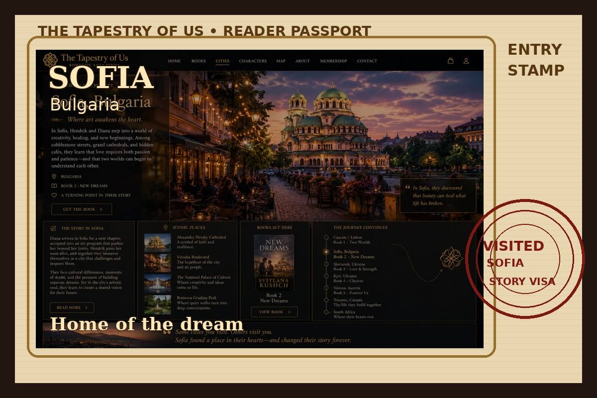 Stamped passport page