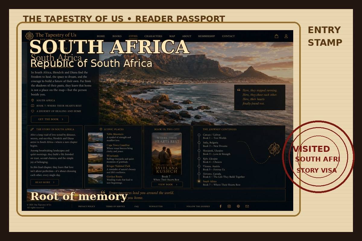 Stamped passport page