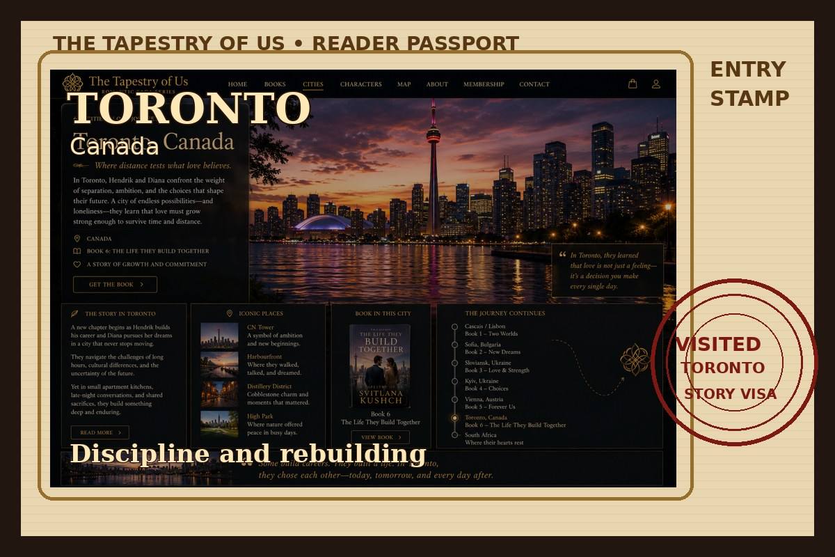 Stamped passport page